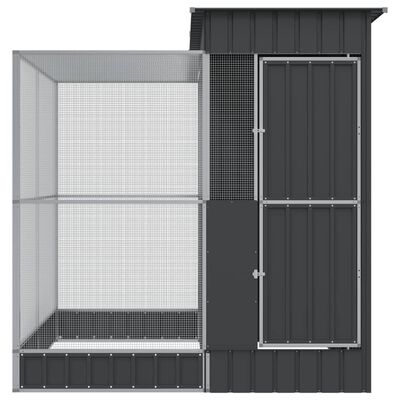 vidaXL Aviary with Extension Silver 209x203x216 cm Steel