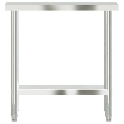 vidaXL Kitchen Work Table 82.5x30x85 cm Stainless Steel