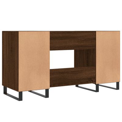 vidaXL Desk Brown Oak 140x50x75 cm Engineered Wood