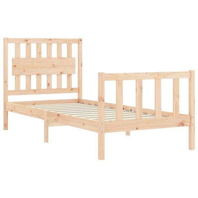 vidaXL Bed Frame without Mattress 90x200 cm Solid Wood Pine