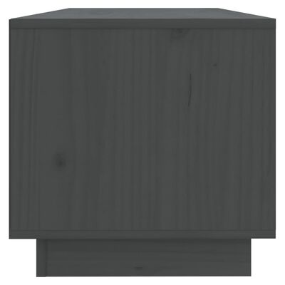 vidaXL TV Cabinet Grey 90x35x35 cm Solid Wood Pine