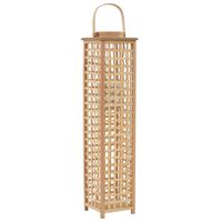 vidaXL Hanging Candle Lantern Holder Bamboo Natural