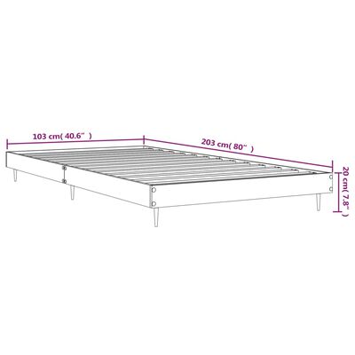 vidaXL Bed Frame without Mattress High Gloss White 100x200 cm