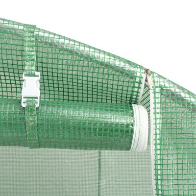 vidaXL Greenhouse with Steel Frame Green 88 m² 22x4x2 m