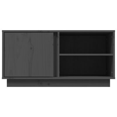 vidaXL TV Cabinet Grey 80x35x40.5 cm Solid Wood Pine