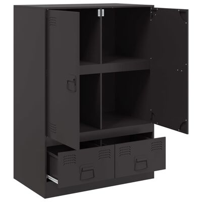 vidaXL Highboard Black 67x39x95 cm Steel