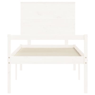 vidaXL Senior Bed without Mattress White Small Single Solid Wood