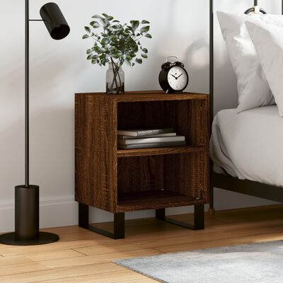 vidaXL Bedside Cabinet Brown Oak 40x30x50 cm Engineered Wood