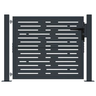 vidaXL Garden Gate Anthracite 105x105 cm Steel Square Design