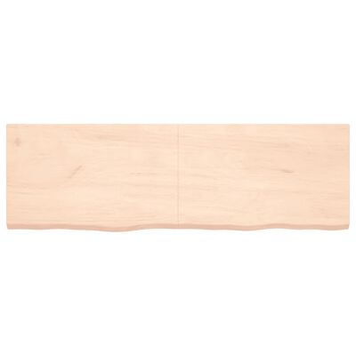 vidaXL Table Top 160x50x(2-4) cm Untreated Solid Wood Oak