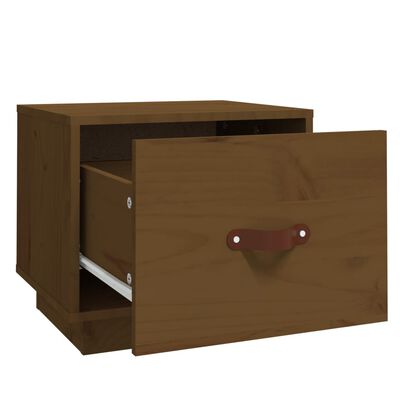vidaXL Bedside Cabinet Honey Brown 40x34x35 cm Solid Wood Pine