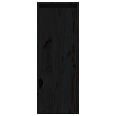 vidaXL TV Cabinets 2 pcs Black Solid Wood Pine