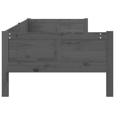 vidaXL Day Bed without Mattress Grey Solid Wood Pine 90x190 cm Single