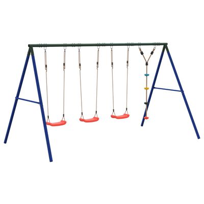 vidaXL Outdoor Swing Set with Swings and Disc Swing