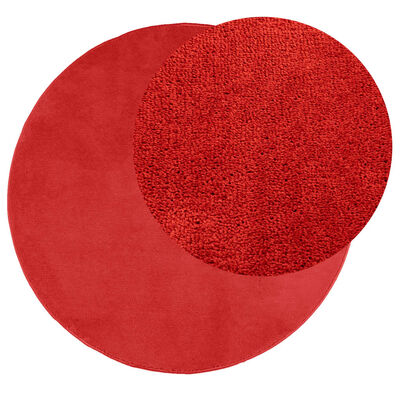 vidaXL Rug OVIEDO Short Pile Red Ø 80 cm