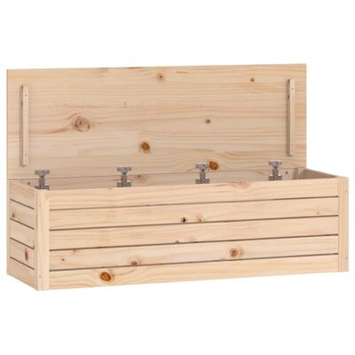vidaXL Storage Box 109x36.5x33 cm Solid Wood Pine