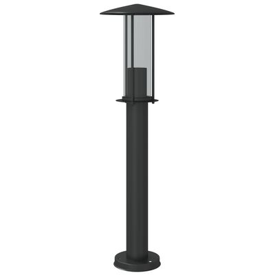 vidaXL Outdoor Floor Lamp Black 60 cm Stainless Steel