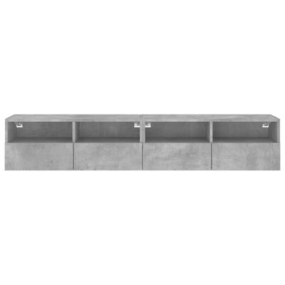 vidaXL TV Wall Cabinets 2 pcs Concrete Grey 80x30x30 cm Engineered Wood