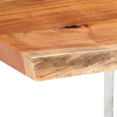 vidaXL Dining Table with Live Edges Solid Acacia Wood 200 cm 3.8 cm