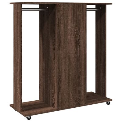 vidaXL Wardrobe with Wheels Brown Oak 102x38x110 cm Engineered Wood