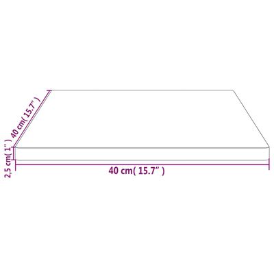 vidaXL Table Top 40x40x2.5 cm Solid Wood Pine Square