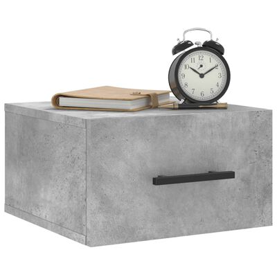 vidaXL Wall-mounted Bedside Cabinets 2 pcs Concrete Grey 35x35x20 cm