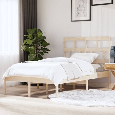 vidaXL Bed Frame without Mattress Solid Wood 120x200 cm (810012+814184)