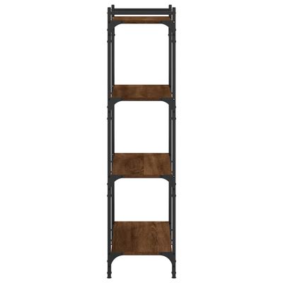 vidaXL Bookcase 4-Tier Brown Oak 80x30x120 cm Engineered Wood