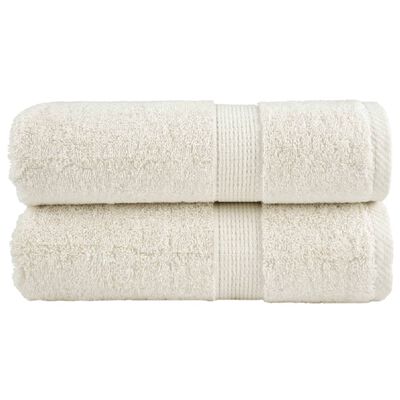 vidaXL Premium Guest Towels SOLUND 2 pcs Cream 30x50 cm 600 gsm