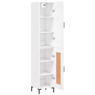 vidaXL Highboard White 34.5x34x180 cm Engineered Wood