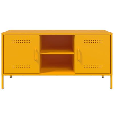 vidaXL TV Cabinet Mustard Yellow 100.5x39x50.5 cm Steel