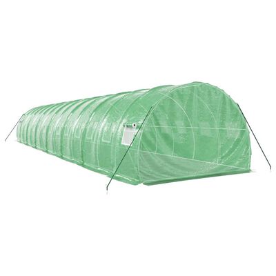 vidaXL Greenhouse with Steel Frame Green 42 m² 14x3x2 m