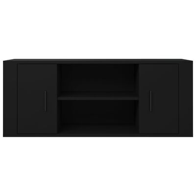 vidaXL TV Cabinet Black 100x35x40 cm Engineered Wood