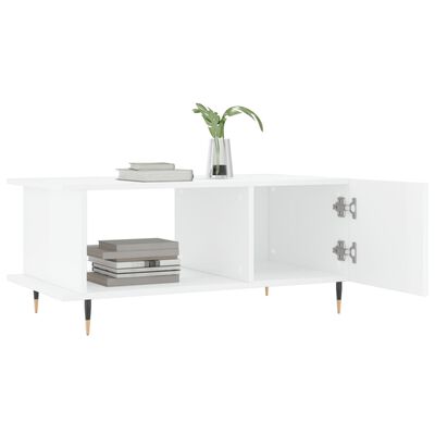 vidaXL Coffee Table High Gloss White 90x50x40 cm Engineered Wood