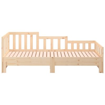 vidaXL Pull-out Day Bed without Mattress 2x(90x200) cm Solid Wood Pine