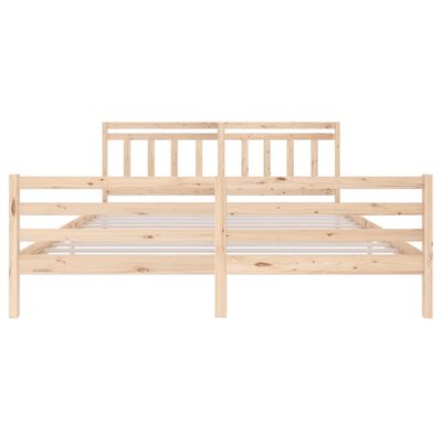 vidaXL Bed Frame without Mattress Solid Wood 200x200 cm (810450+814114)