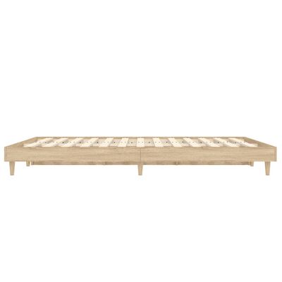 vidaXL Bed Frame without Mattress Sonoma Oak 120x190 cm Small Double Engineered Wood