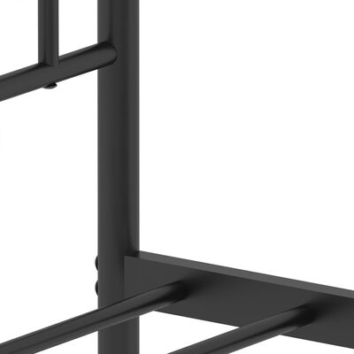 vidaXL Metal Bed Frame without Mattress with Footboard Black 80x200 cm