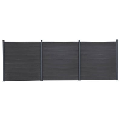 vidaXL Fence Panel Set Grey 526x186 cm WPC