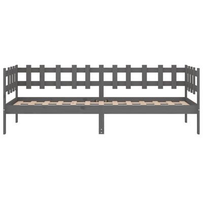 vidaXL Day Bed without Mattress Grey 80x200 cm Solid Wood Pine