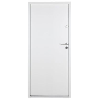 vidaXL Front Door White 100x200 cm Aluminium