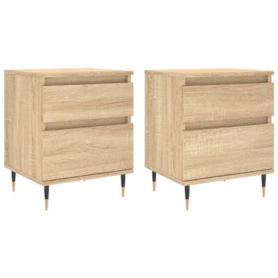 vidaXL Bedside Cabinets 2 pcs Sonoma Oak 40x35x50 cm Engineered Wood