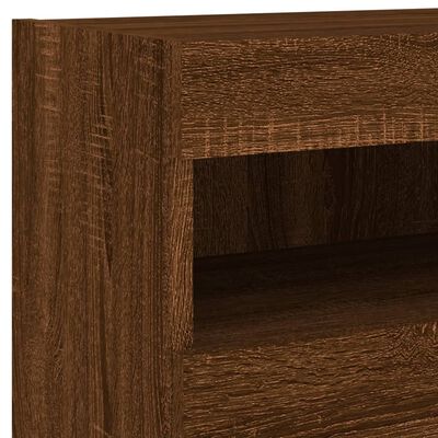 vidaXL 5 Piece TV Wall Units with LED Brown Oak Engineered Wood