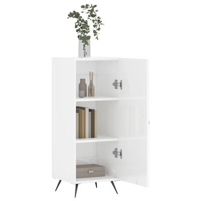 vidaXL Sideboard High Gloss White 34.5x34x90 cm Engineered Wood