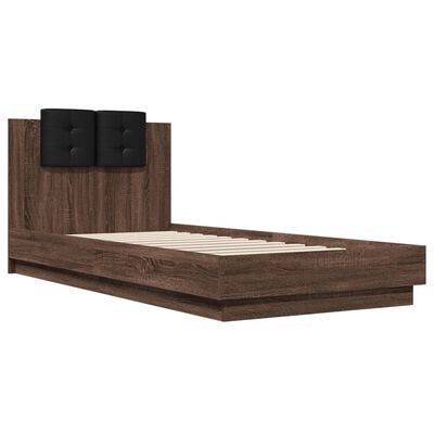 vidaXL Bed Frame without Mattress Brown Oak 100x200 cm