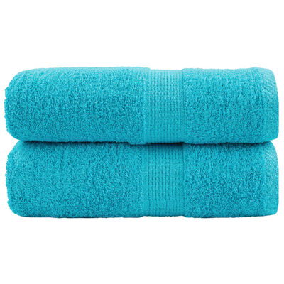 vidaXL Premium Guest Towels SOLUND 2 pcs Turquoise 30x50 cm 600 gsm