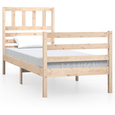 vidaXL Bed Frame without Mattress 75x190 cm Small Single Solid Wood