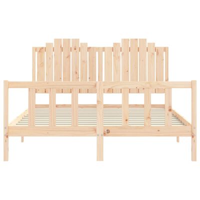 vidaXL Bed Frame without Mattress King Size Solid Wood Pine