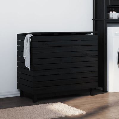 vidaXL Laundry Basket 88.5x44x76 cm Solid Wood Pine