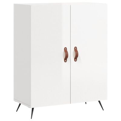 vidaXL Highboard High Gloss White 69.5x34x180 cm Engineered Wood